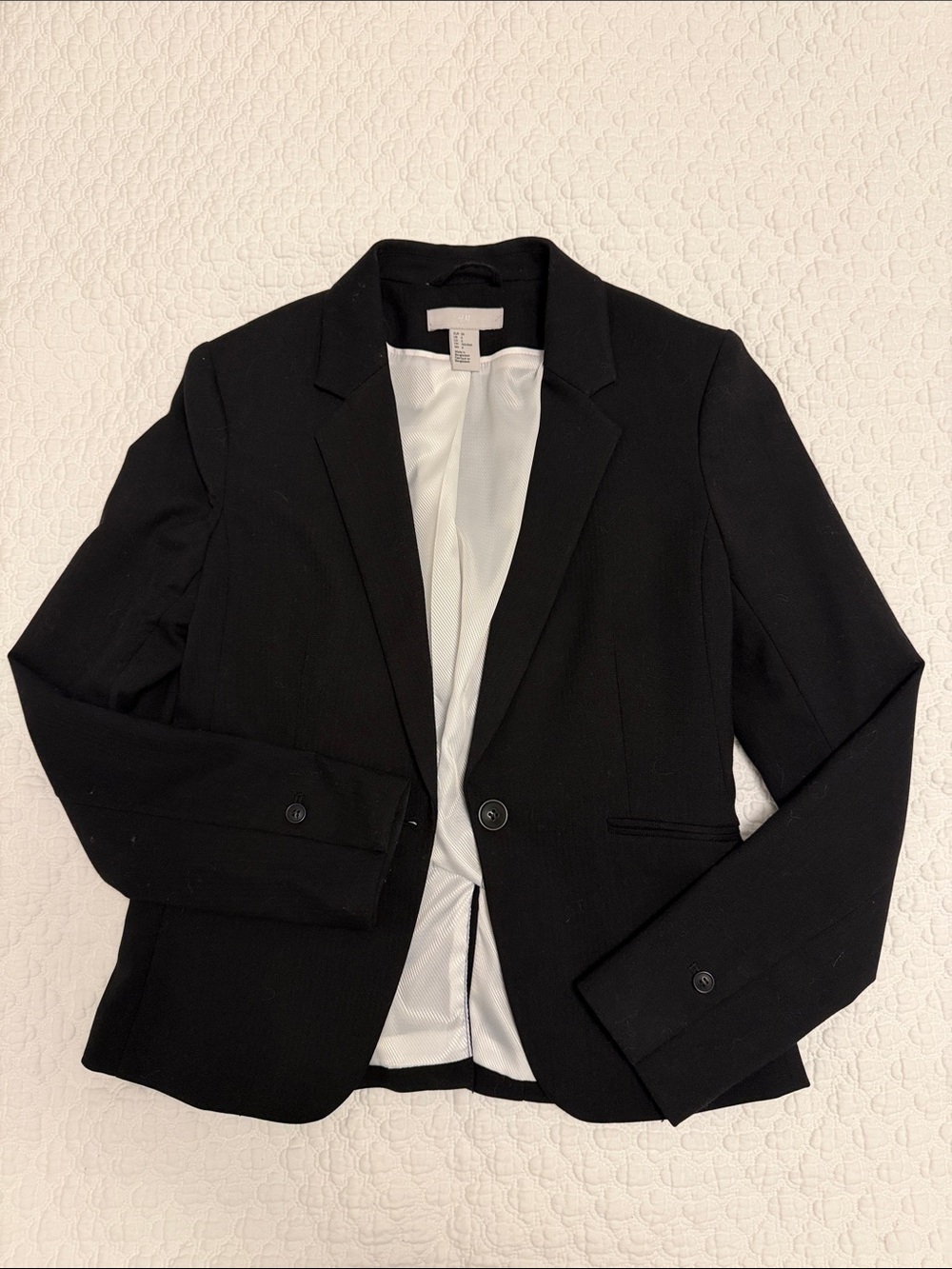 H&M Black Women's Single-Button Blazer